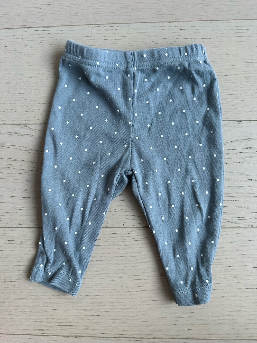 Carter's Light Blue Leggings with White Polka Dots